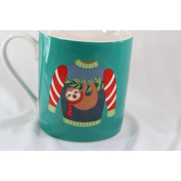 Frankie Grey Christmas Mug Sloth Sweater Ugly 89912 - Picture 5 of 6